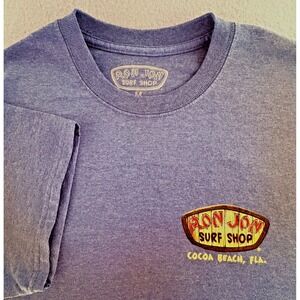 Ron Jon Surf Shop TShirt Medium Cocoa Beach FL Good Life Sunset Graphic Blue EUC